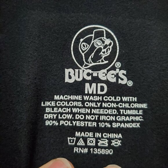 Buc-ees Shirt Mens Medium Black Quarter-Zip Lightweight Long Sleeve - Picture 6 of 7